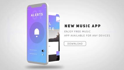 AE模板 時(shí)尚音樂APP應(yīng)用軟件界面介紹模板與素材解析